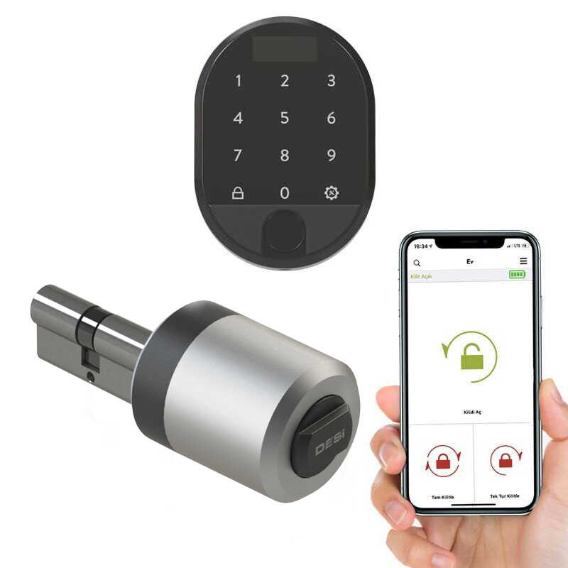 DESi Utopic 3 Akıllı Kilit Bluetooth IOS/Android Uyumlu ve Parmak İzi&Tuş Takımı